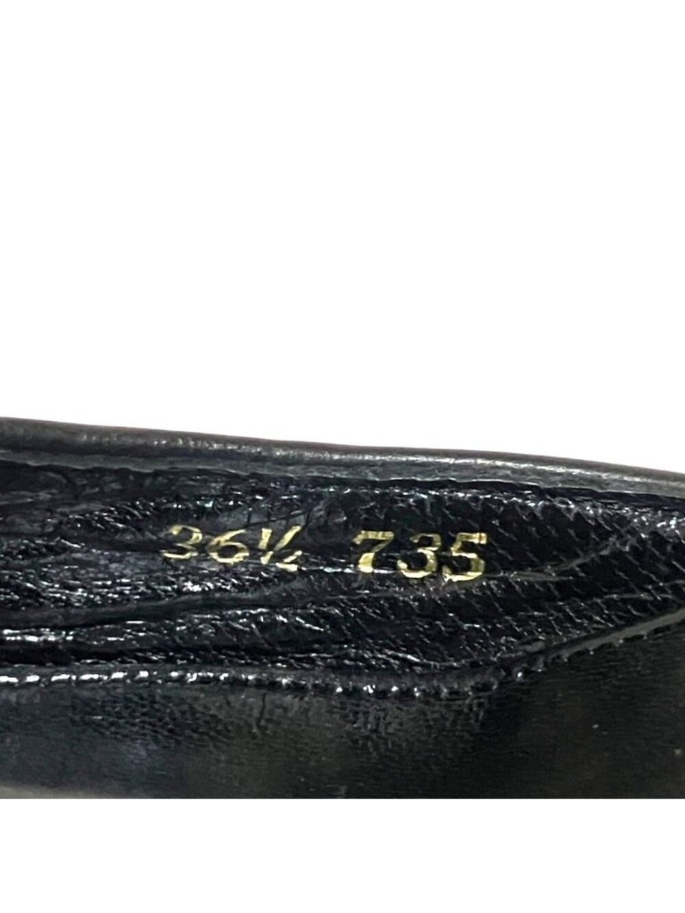 Chanel Vintage Sling Back Pointed Toe Pumps 36.5 Black Heel - Picture 10 of 10